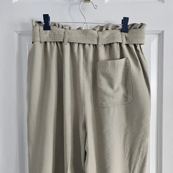 NWOT A New Day High Rise Paper Bag Waist Pants With Belt - Picture 9 of 10